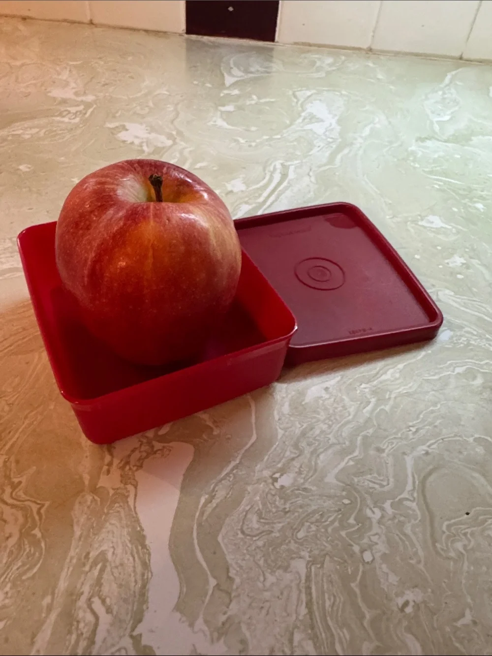 Tupperware Red Square Storage Lid